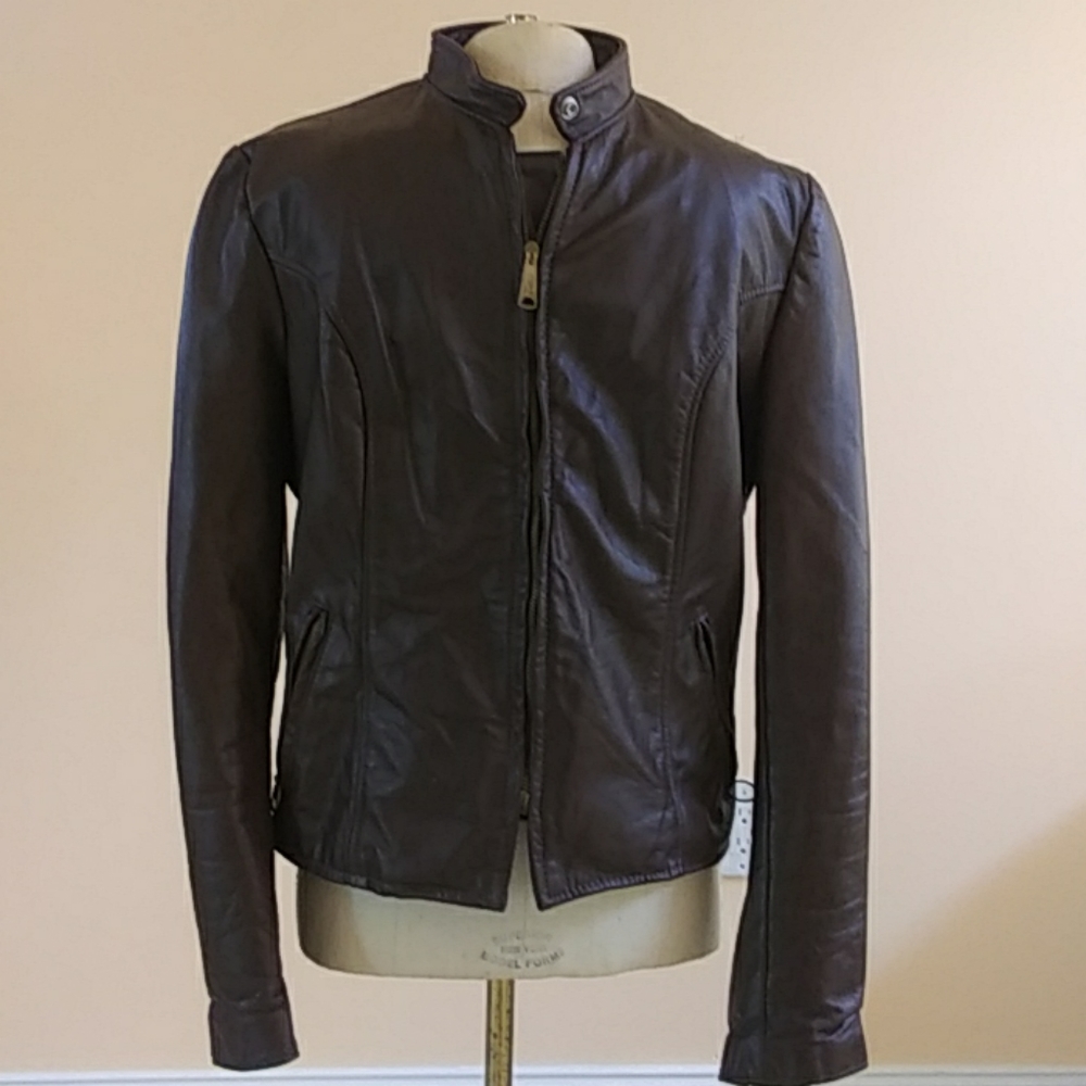 Brooks Leather Sportswear Biker Jacket